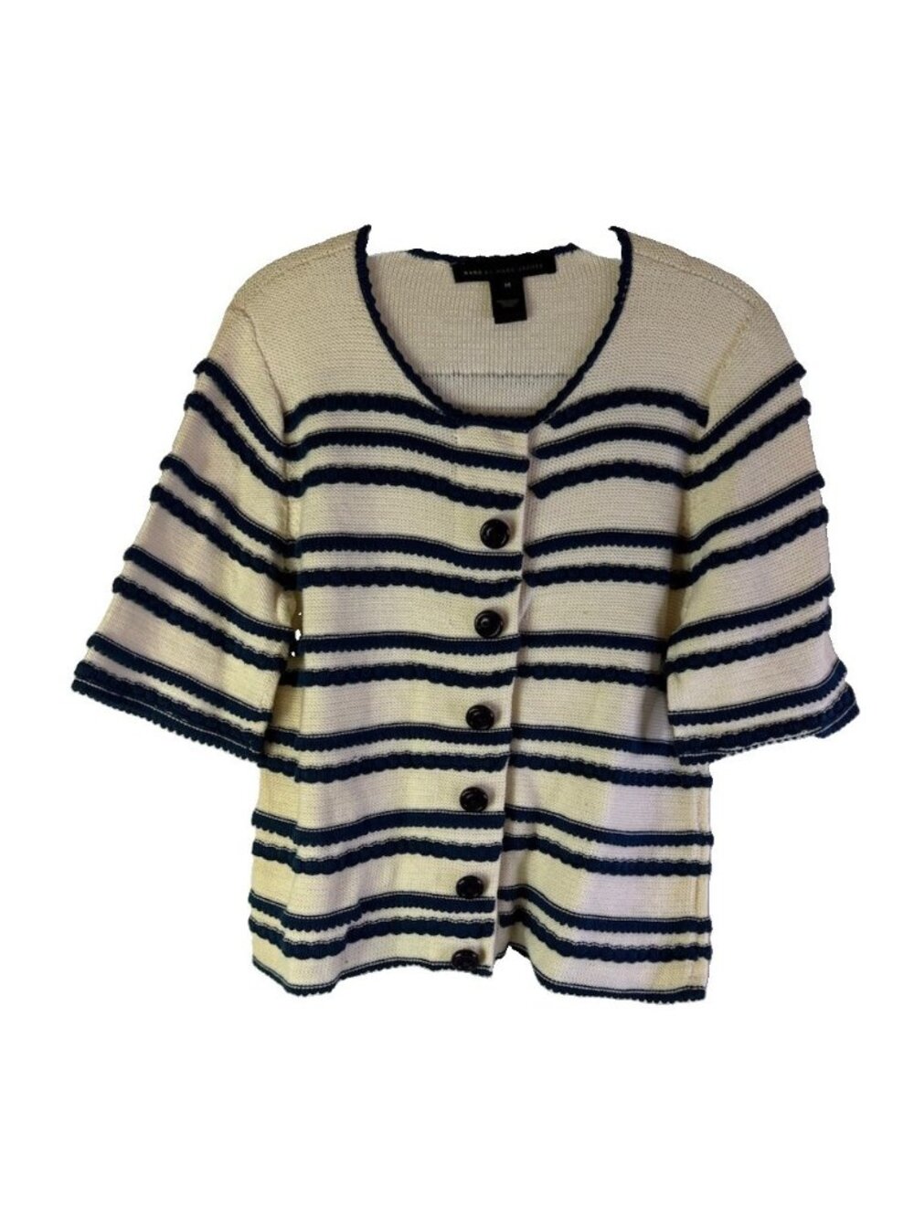 Marc by Marc Jacobs Cardigan Sweater Short Sleeve Striped Luxury
